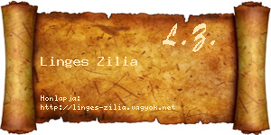 Linges Zilia névjegykártya